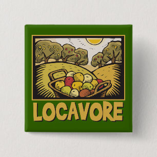 Locavore Slow Food Button