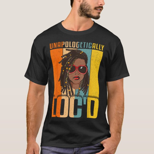 Loc'd Black Queen Melanin Loc'd Hair T-Shirt (Vorderseite)