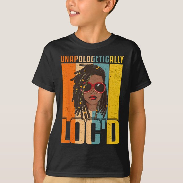 Loc'd Black Queen Melanin Loc'd Hair T-Shirt (Vorderseite)