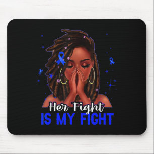 Loc'd Haar schwarze Frau Ihr Kampf ist mein Kampfd Mousepad