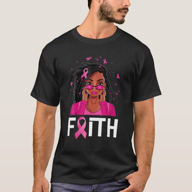 Loc'd Hair Schwarze Frau Königin Afrikanische Glau T-Shirt (Vorderseite)