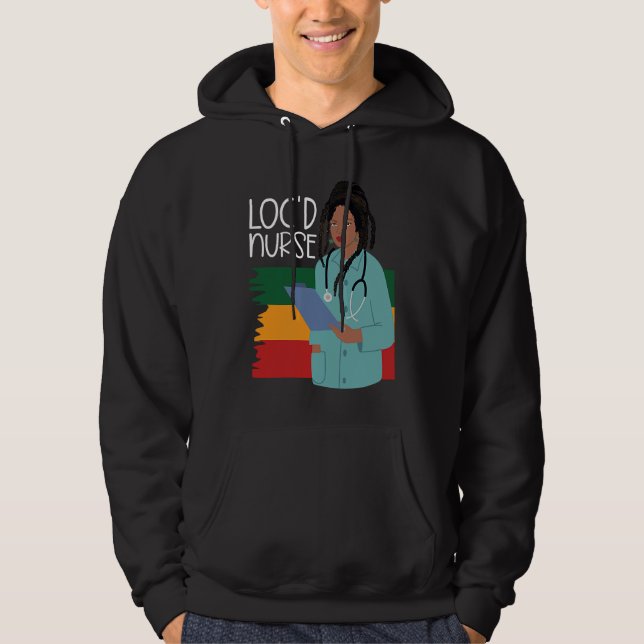 Locd Nurse  African American Nurse Healthcare Work Hoodie (Vorderseite)