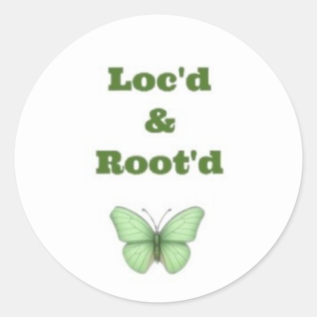 Loc'd & Root'd Aufkleber 1 (Vorderseite)