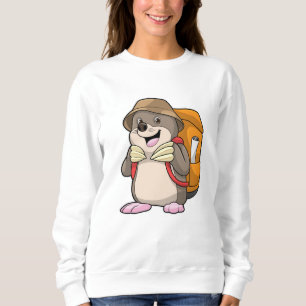 Loch als Wanderer mit Gepäck Sweatshirt