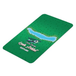 Loch-Arklet-Karte Schottland Vintage-Karte Magnet