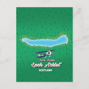 Loch-Arklet-Karte Schottland Vintage-Karte Postkarte
