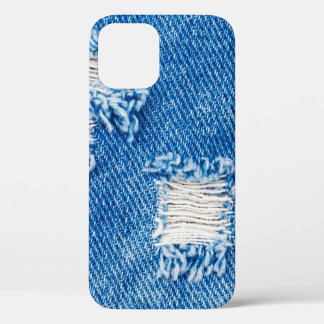 Loch auf Denim Jeans. Ripped Destroyed Torn Blue j Case-Mate iPhone Hülle