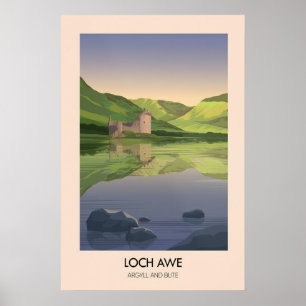 Loch Awe Argyll und Bute Reiseplakat Poster