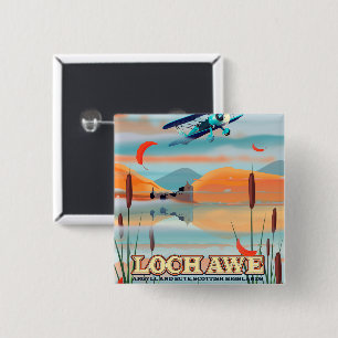 Loch Awe Scotland Reiseplakat Button