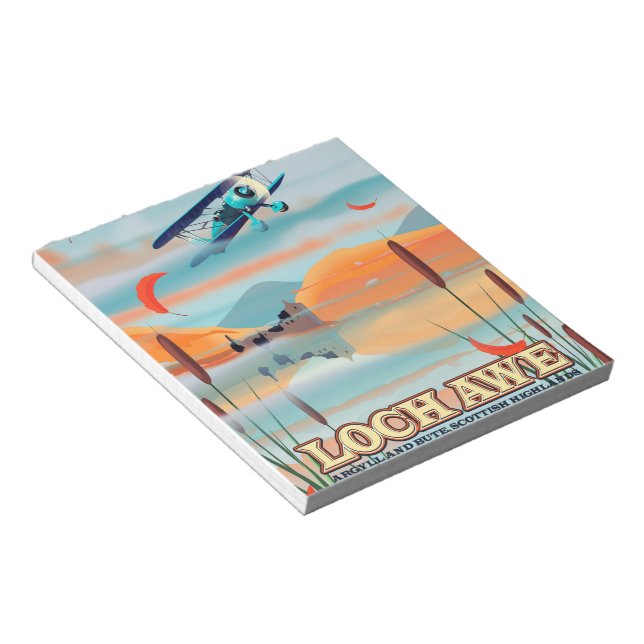 Loch Awe Scotland Reiseplakat Notizblock (angewinkelt)