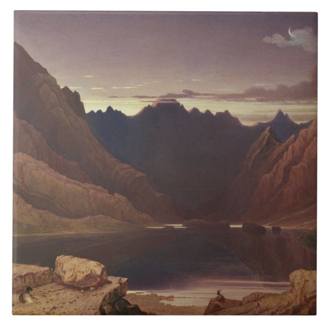 Loch Coruisk, Insel von Skye - Dämmerung, Fliese (Vorderseite)