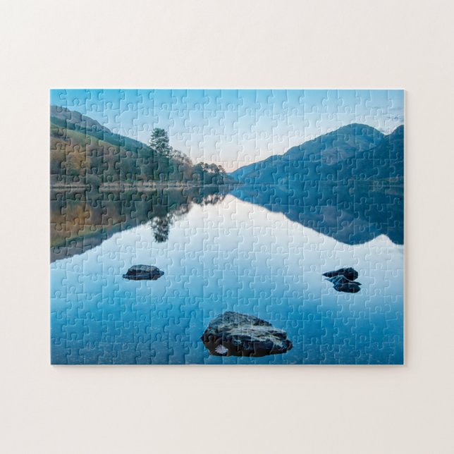Loch Eck in Blue, Scotland Jigsaw Puzzle (Horizontal)