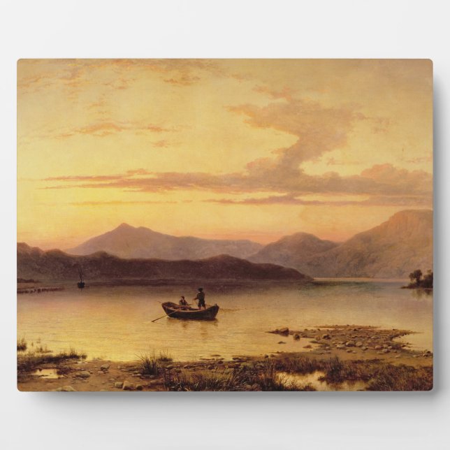 Loch Etive, aus Bonawe - Abend, 1875 (Öl auf ca. Fotoplatte (Vorderseite)