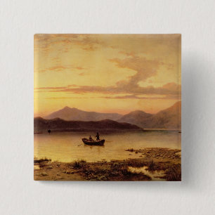 Loch Etive, von Bonawe - Abend, 1875 (Öl auf Ca Button