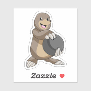 Loch im Bowling mit Bowlingball Aufkleber