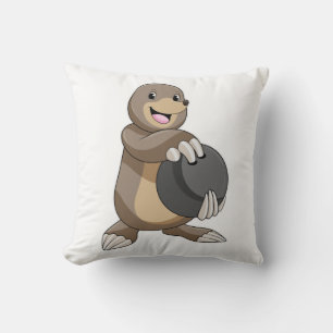 Loch im Bowling mit Bowlingball Kissen