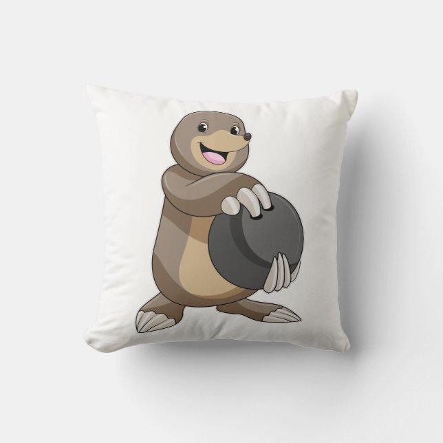 Loch im Bowling mit Bowlingball Kissen (Vorderseite)