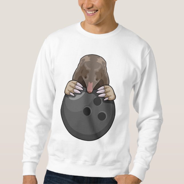 Loch im Bowling mit Bowlingball Sweatshirt (Vorderseite)