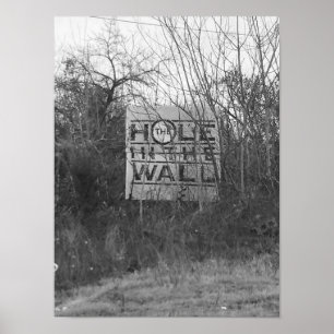 Loch in der Wand Foto Poster