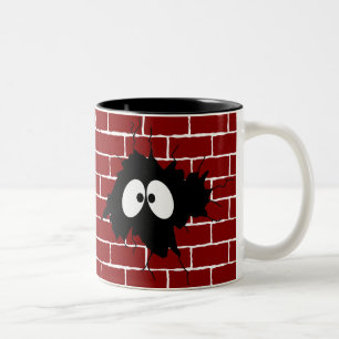 Loch in der Wand-Kaffee-Tasse Zweifarbige Tasse