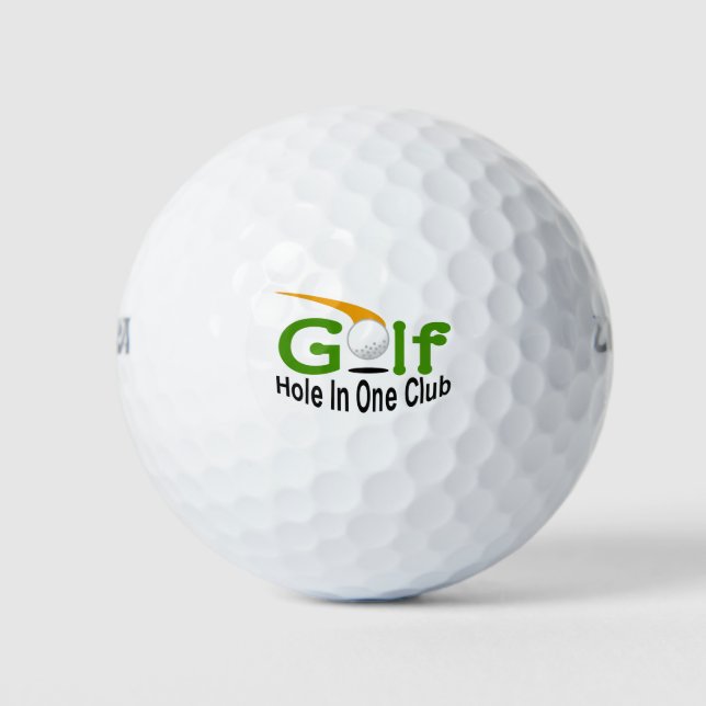 Loch in einem Club Golfball (Vorderseite)