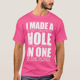 Loch in einem Funny machte ich auf jedem Loch eine T-Shirt