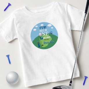 Loch in einem Golf 1. Geburtstag Baby T-shirt