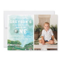 Loch in einem Golf Boy Erster Geburtstag Par-T-Shi