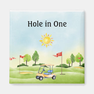 Loch in einem Golf-Magnet Magnet