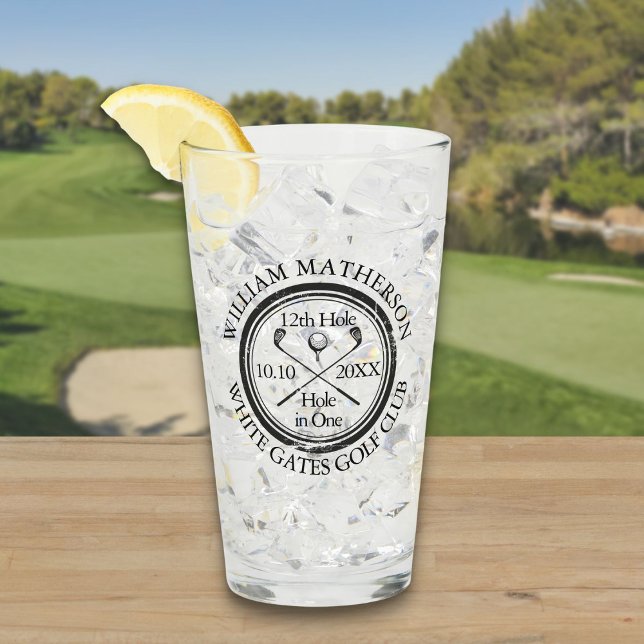 Loch in einem Golf Personalisiert Glas (Hole in One Golf Personalized Glass)
