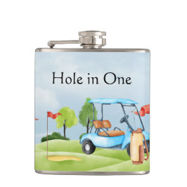 Loch in einem Golf Vinyl Wrapped Flask Flachmann