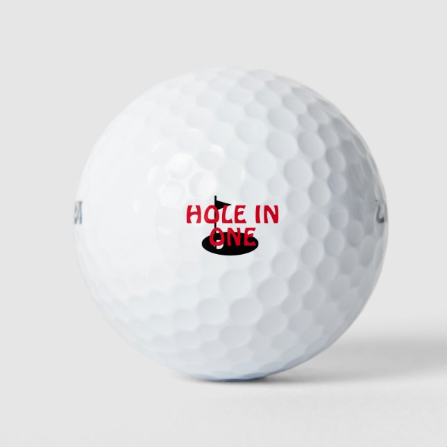 Loch in einem Golfball (Vorderseite)