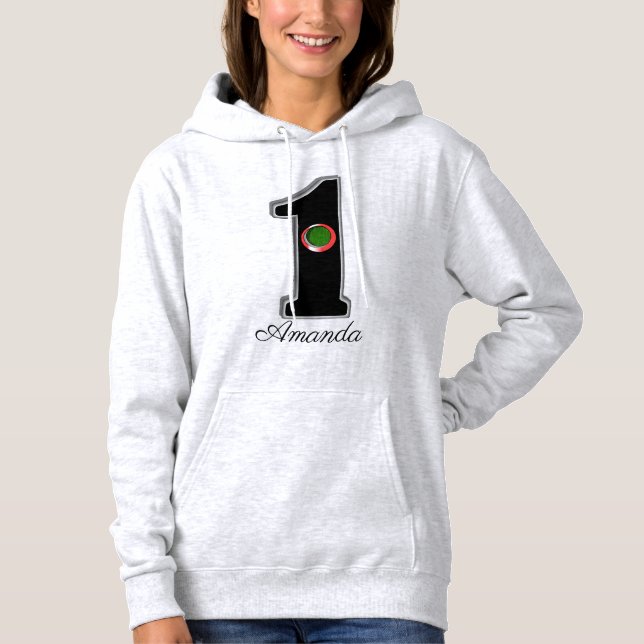 Loch in einem Golfer mit Ihrem Namen Hoodie (Vorderseite)