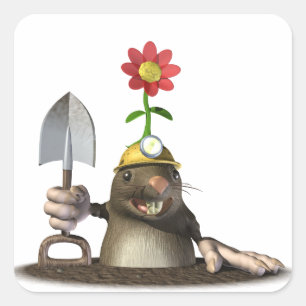 Loch in einem Loch Quadratischer Aufkleber