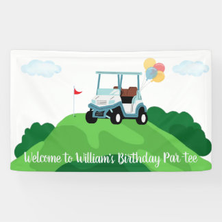 Loch in einem Par Tee Golf Begrüßung Banner