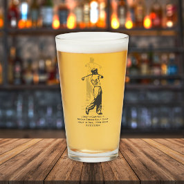 Loch in einem Personalisierten Retro-Stil Golfer-G Glas