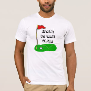 Loch in einem Verein-personalisierten Golf T-Shirt