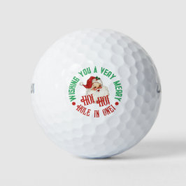 Loch in einem Vintagen Retro Weihnachten Golfball