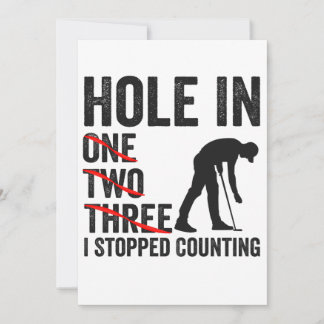 Loch in einem zwei Bäume hörte ich auf, Funny Golf Einladung