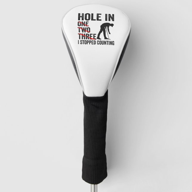 Loch in einem zwei Bäume hörte ich auf, Funny Golf Golf Headcover (Vorderseite)