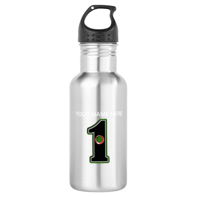 Loch in einer Flasche Trinkflasche (Vorderseite)