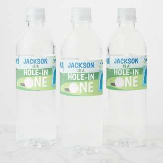 Loch in einer Wasserflasche Labels, Golf Geburtsta Wasserflaschenetikett