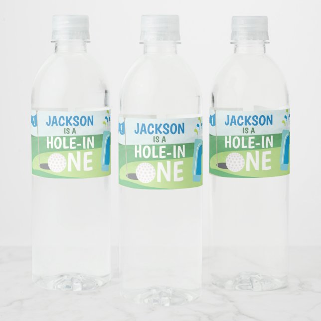 Loch in einer Wasserflasche Labels, Golf Geburtsta Wasserflaschenetikett (Flaschen)