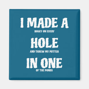 Loch-in-Eins im Golf Lustiges Golf Magnet