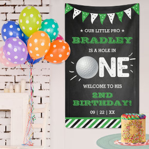 Loch in One Boys Golf 1. Geburtstag Par-T Begrüßun Banner
