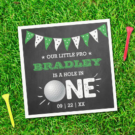 Loch in One Boys Golf 1. Geburtstag Par-T Serviette