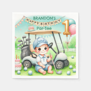 Loch in One Golf Boy 1. Par-tee Geburtstag Serviette