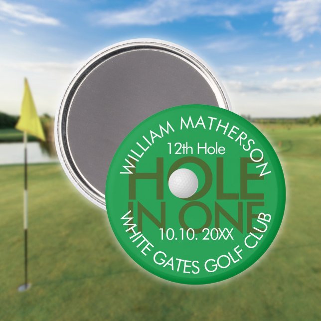 Loch in One Modern Fun Golf Magnet (Hole in One Modern Fun Golf Magnet)