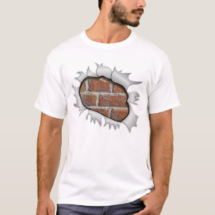 Loch in T Shirt Brillenwand - Funny 3D-Effekt