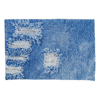 Loch, Jeans, zerrissene Textur Kissenbezug